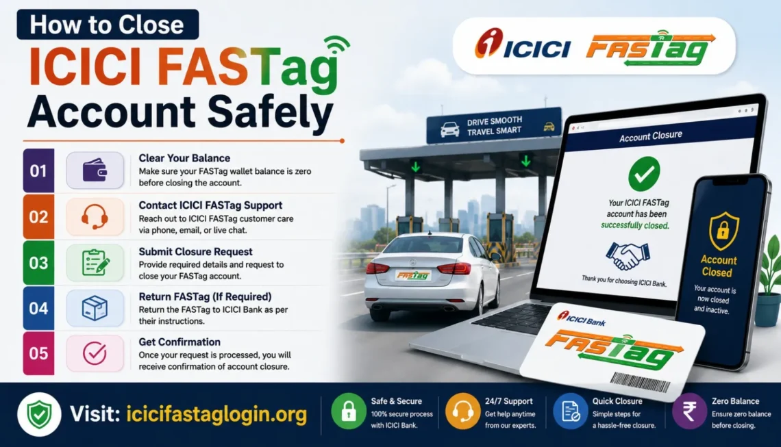 How to Close ICICI FASTag