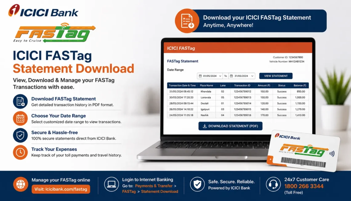 icici fastag statement download