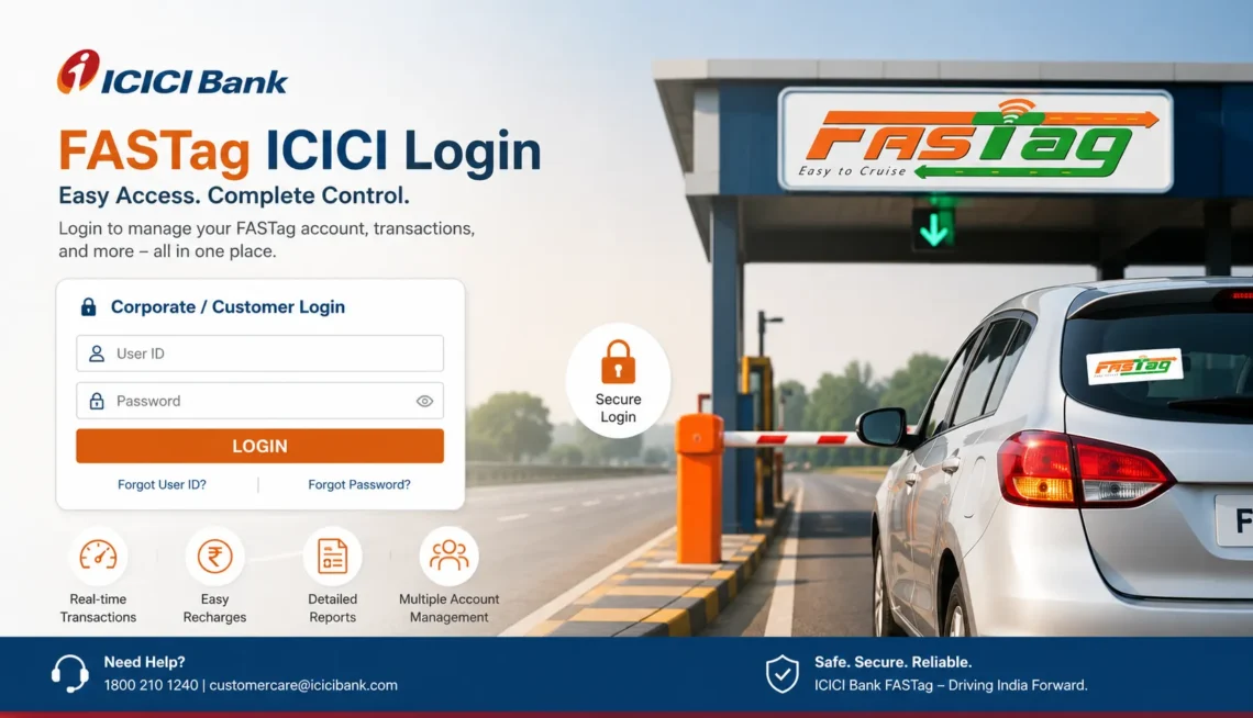 fastag icici login